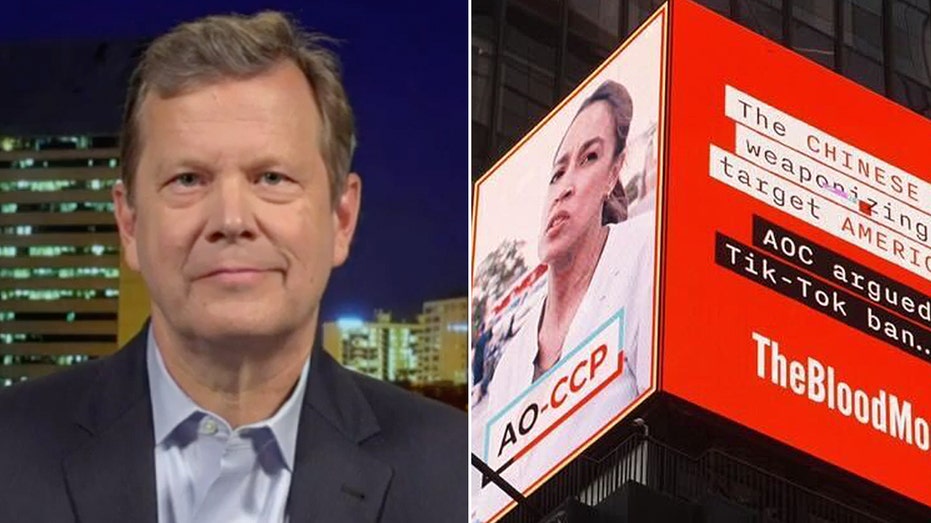 'Woefully silent' AOC blasted in Times Square billboard warning of 'Trojan horse' China threat