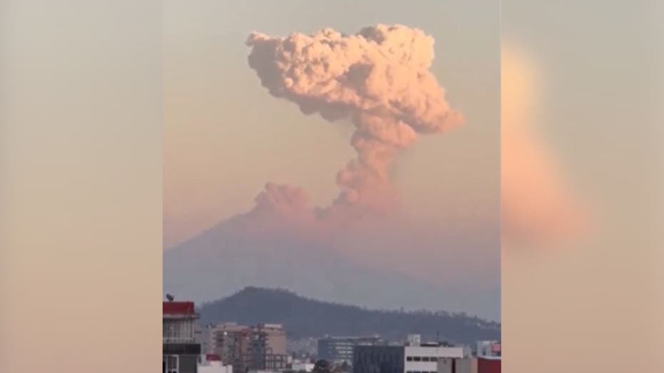 Mexico’s Popocatépetl volcano ‘El Popo’ spews plume of gas and ash