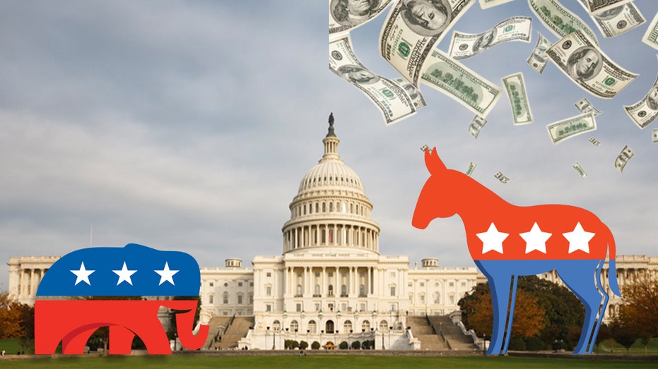Democrats hold vast fundraising advantage as Republicans face cash problems, disarray in crucial swing states