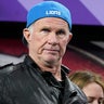 Chad Smith with the Red Hot Chili Peppers watches a play between the San Francisco 49ers and the Kansas City Chiefs during the first half of the NFL Super Bowl