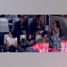 Russell Wilson, Hailey Bieber, Ciara, Justin Bieber, and Kendall Jenner look on in the first half during Super Bowl