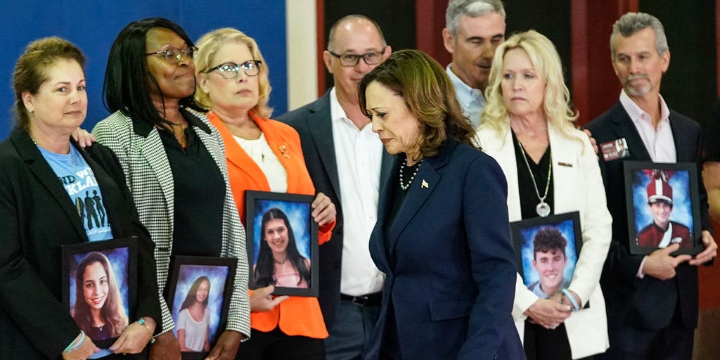 VP Harris pushes gun control at site of Parkland school shooting as victim's dad calls it 'slap in the face'