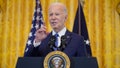 President Joe Biden speaks during a Women's History Month reception in the East Room of the White House, Monday, March 18, 2024, in Washington.