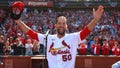 Adam Wainwright #50 of the St. Louis Cardinals sings the national anthem prior to the game between the Toronto Blue Jays and the St. Louis Cardinals at Busch Stadium on Thursday, March 30, 2023 in St. Louis, Missouri.
