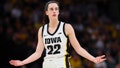Caitlin Clark #22 of the Iowa Hawkeyes reacts in the first half against the Nebraska Cornhuskers during the Big Ten Women's Basketball Tournament Championship at Target Center on March 10, 2024 in Minneapolis, Minnesota.