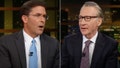 "Real Time" host Bill Maher grilled former Defense Sec. Mark Esper for not expressing support for President Biden in the upcoming election after declaring former President Trump a "threat to democracy."