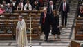 U.S. President Donald Trump and first lady Melania Trump attend Christmas Eve services at the National Cathedral in Washington, D.C.