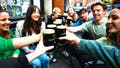 People enjoy drinking Guinness outside a pub in Dublin city center. 
On Monday, July 5, 2021, in Dublin, Ireland.