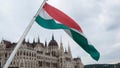 The Hungarian parliament building is passed by a tourist boat flying a national flag on the River Danube in Budapest, Hungary, on Thursday, July 12, 2012. Hungary's start on international aid talks next week creates room to begin cutting the European Union's highest benchmark rate as early as this month, central bankers Ference Gerhardt and Gyorgy Kocziszky said. Photographer: