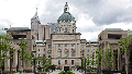 The Indiana Statehouse appears on May 5, 2017, in Indianapolis. Four statewide elected officials in Indiana including the attorney general and secretary of state will be allowed to carry handguns in the state Capitol thanks to a bill sent to Republican Gov. Eric Holcomb Thursday, March 7, 2024.