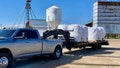 A truck hauling feed from West Texas.