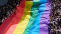 Participants hold a rainbow flag during a Pride Parade in Bangkok, Thailand, on June 4, 2023. Lawmakers in Thailand's lower house of Parliament overwhelmingly approved a marriage equality bill on Wednesday, March 27, 2024, that would make the country the first in Southeast Asia to legalize equal rights for marriage partners of any gender.