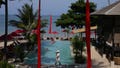 Staff carry food to guests at the Anantara Rasananda resort June 18, 2012 on the island of Koh Phangan off the coast of Koh Samui