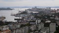 A photo shows the view from an observation point in the Russian port city of Vladivostok, on September 13, 2023.