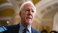Sen. John Cornyn, R-Texas, is seen in the U.S. Capitol after the senate voted against a advancing border security deal on Wednesday, February 7, 2024. (Tom Williams/CQ-Roll Call, Inc via Getty Images)