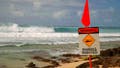 Hawaii, Oahu, North Shore, Shark Sighting Sign. (Photo by Education Images/Universal Images Group via Getty Images)