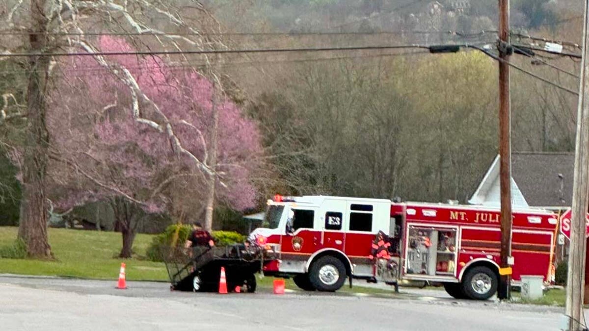 Fire crews at scene of trailer fire