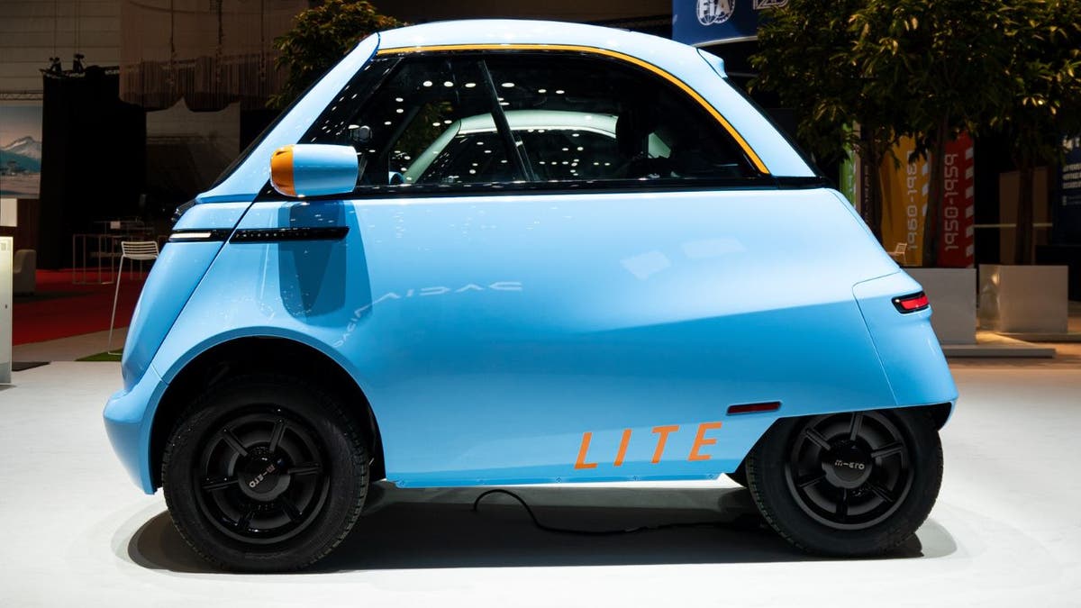 This microcar can be squeezed into almost any parking lot