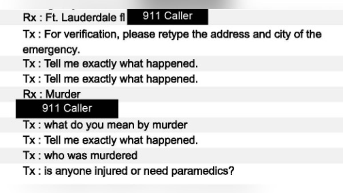 Initial 911 text on March 21 claiming "murder" without any other context, sparking a police-involved shooting