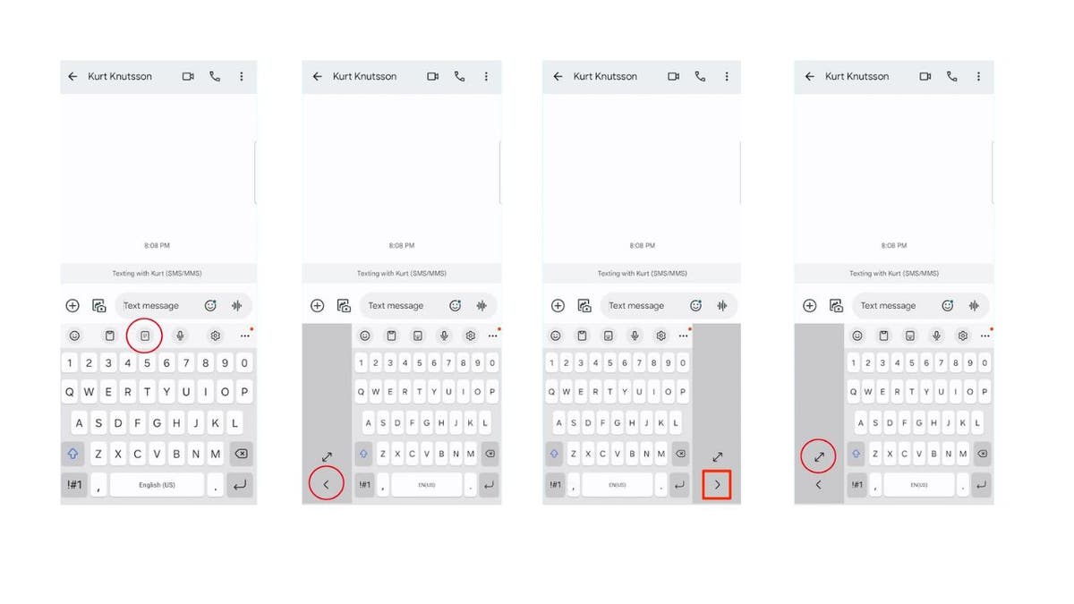 navigating gboard