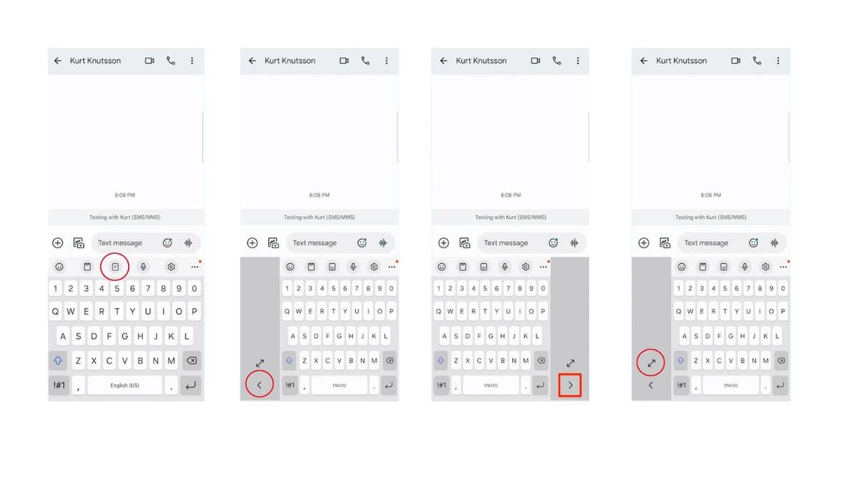 navigating gboard 