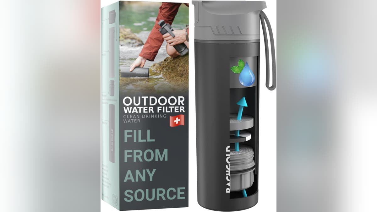 Drink water from any source with this bottle. 