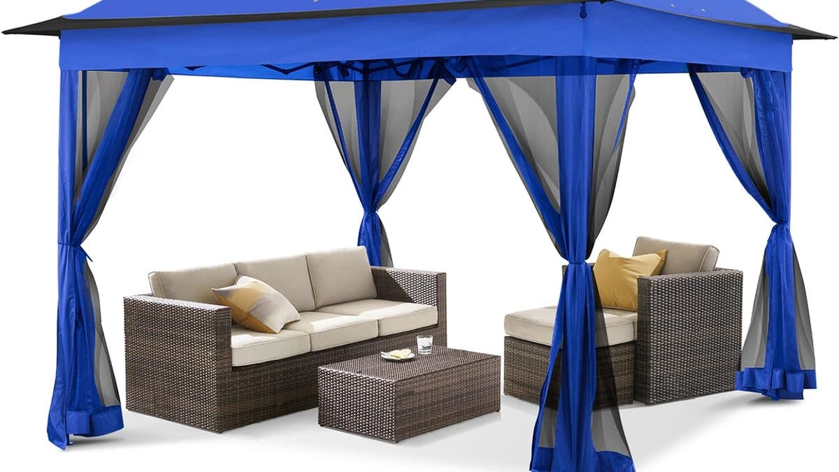 Stay out of the sun with this pop-up gazebo. 