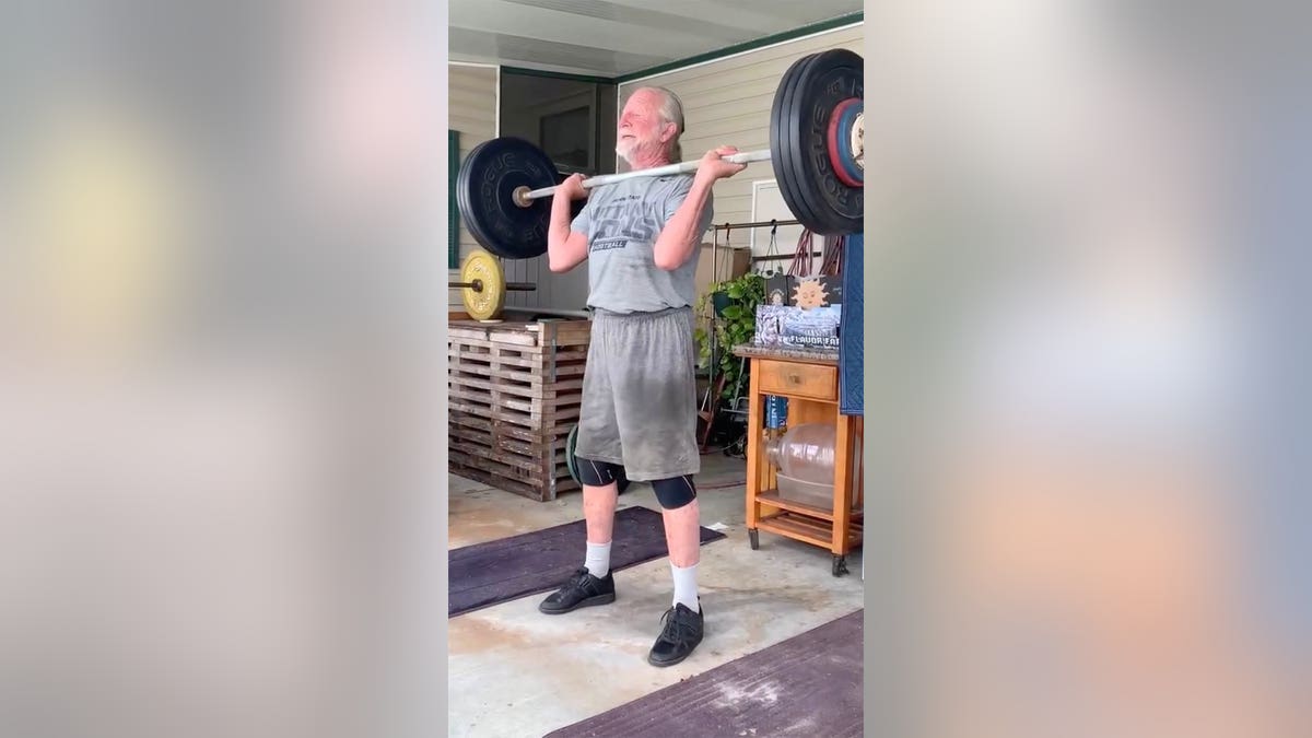 77-year-old weightlifter