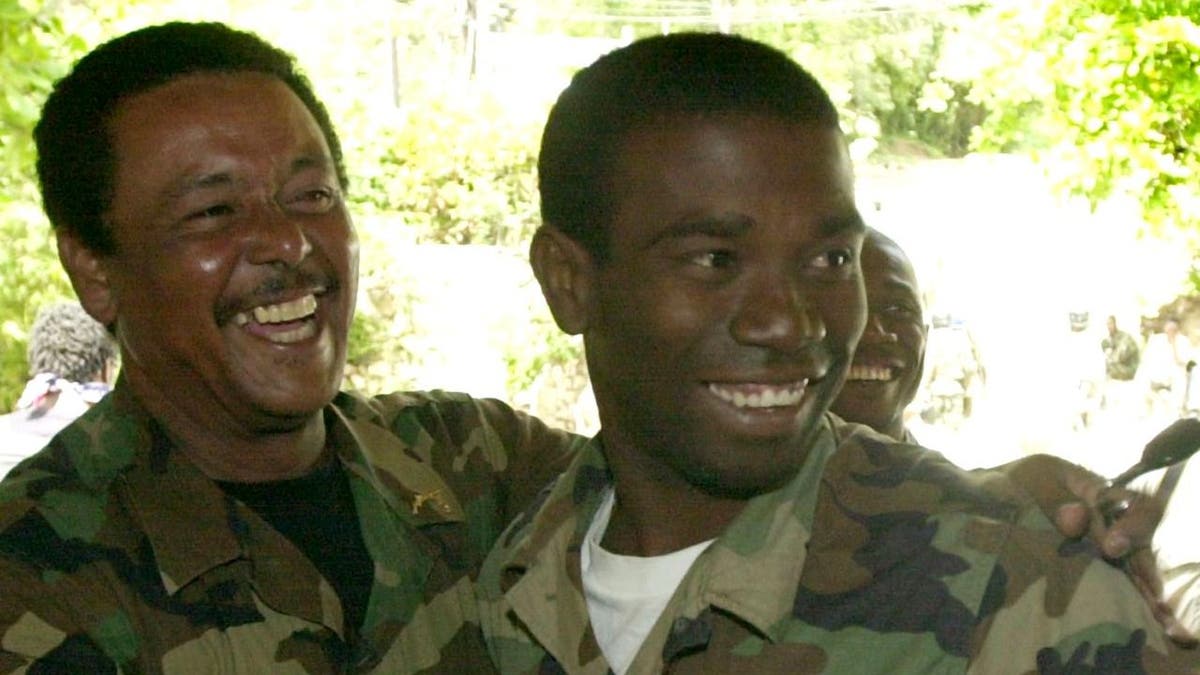 Louis-Jodel Chamblain and Guy Philippe (l-r), Haitian rebel leaders, Cap Haitien, Haiti, photo