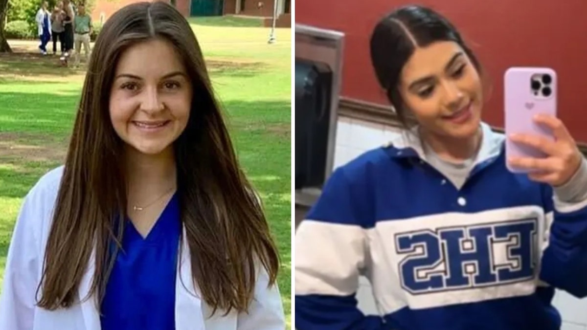 A split image of Laken Riley and Lizbeth Medina