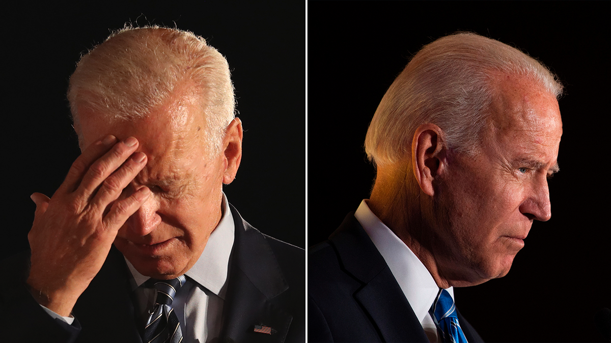 Imagem dividida de Joe Biden