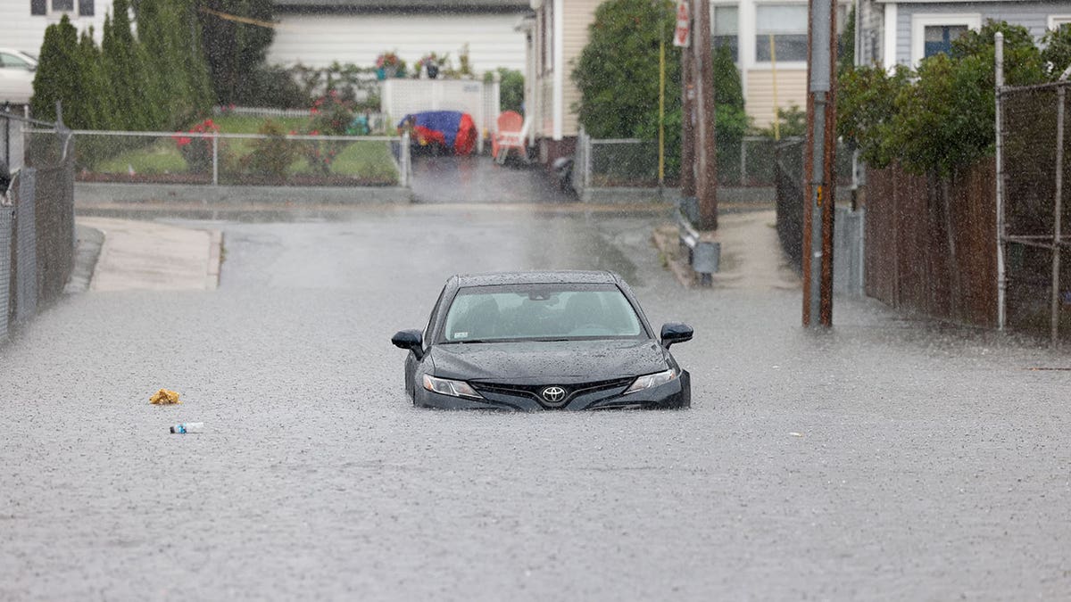 Submerged car