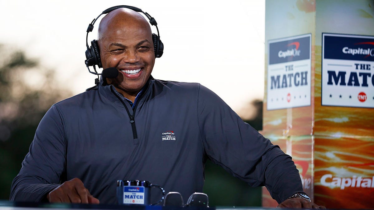 Charles Barkley smiles at The Match