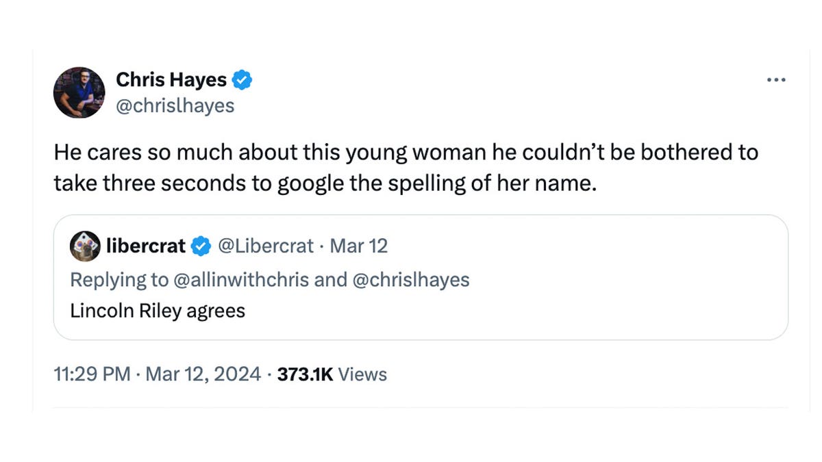 Chris Hayes X post