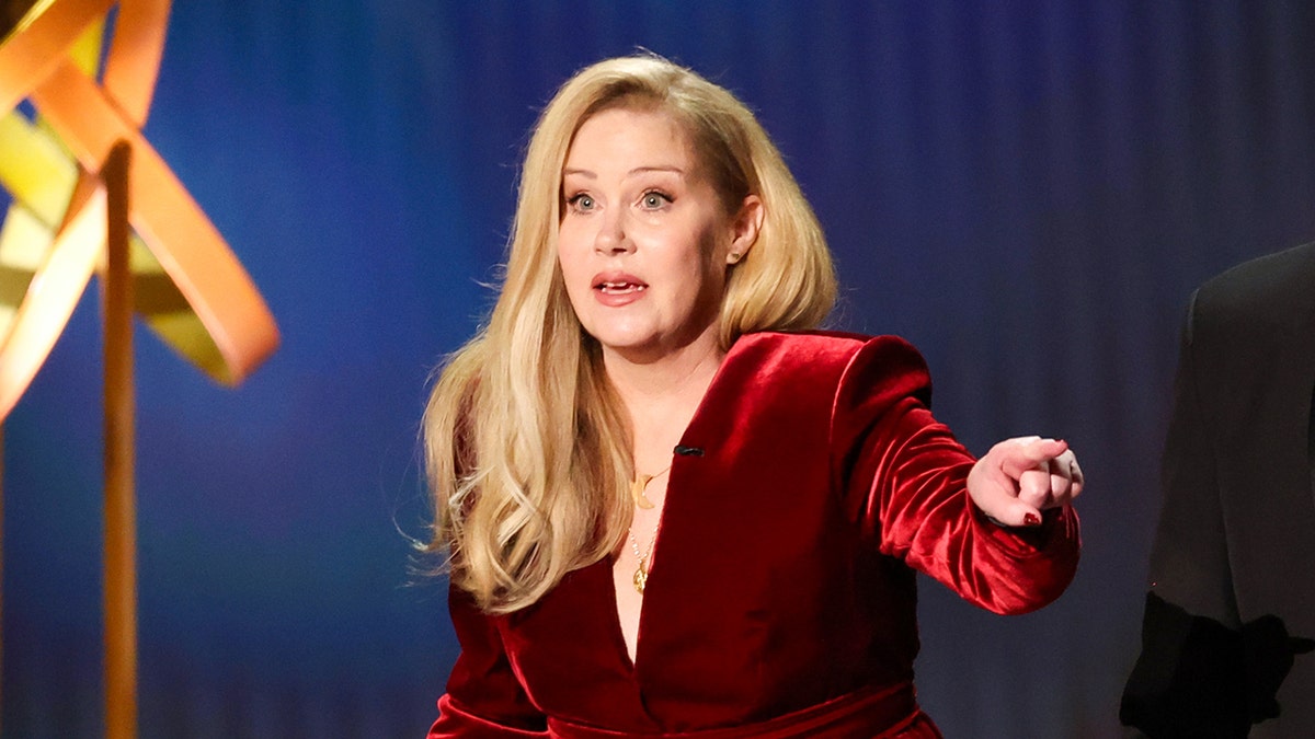 Christina Applegate at the Emmy Awards