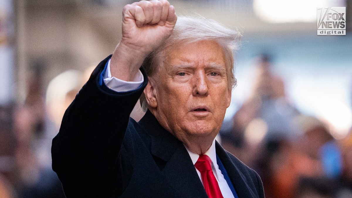 Former president Donald Trump departs The Trump Building, located at 40 Wall Street, in Manhattan