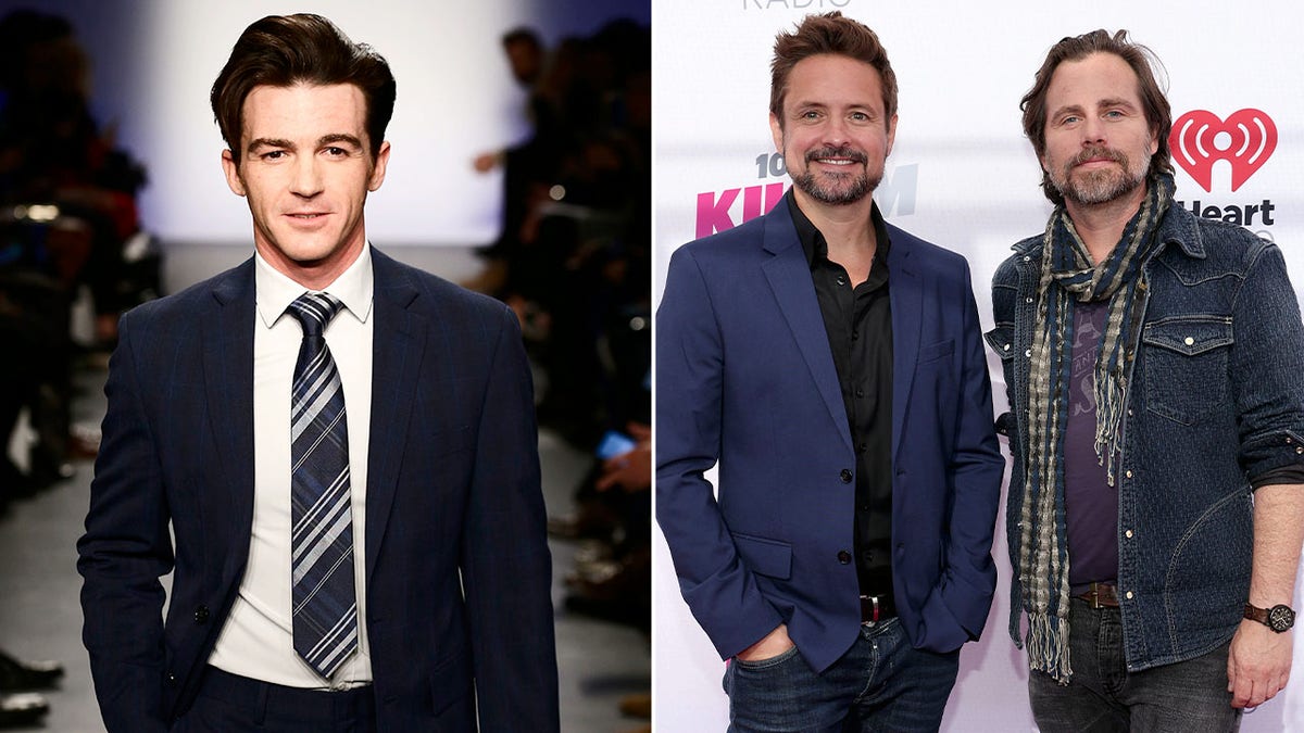 Side by side photos of Drake Bell and Will Friedle and Rider strong