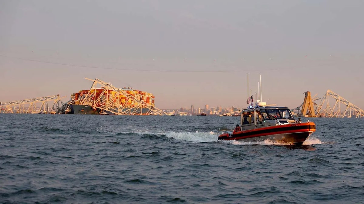 Coast Guard near Francis Scott Key Bridge collapse.