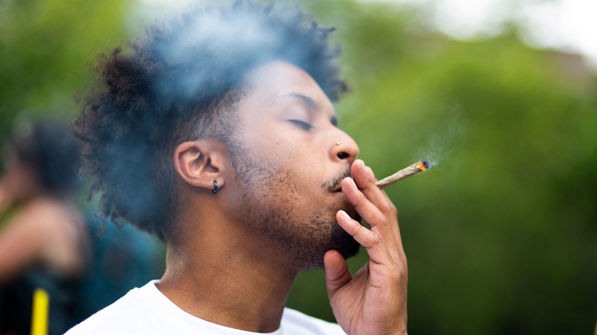 man smokes weed in nyc