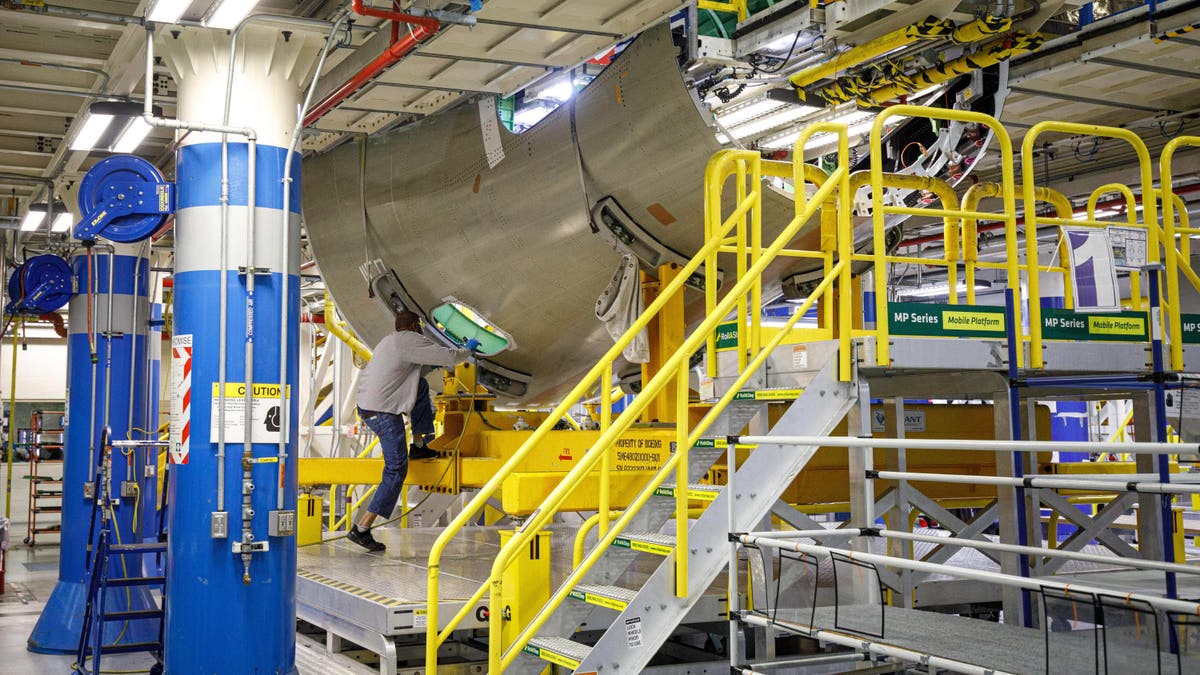 Boeing jets under construction