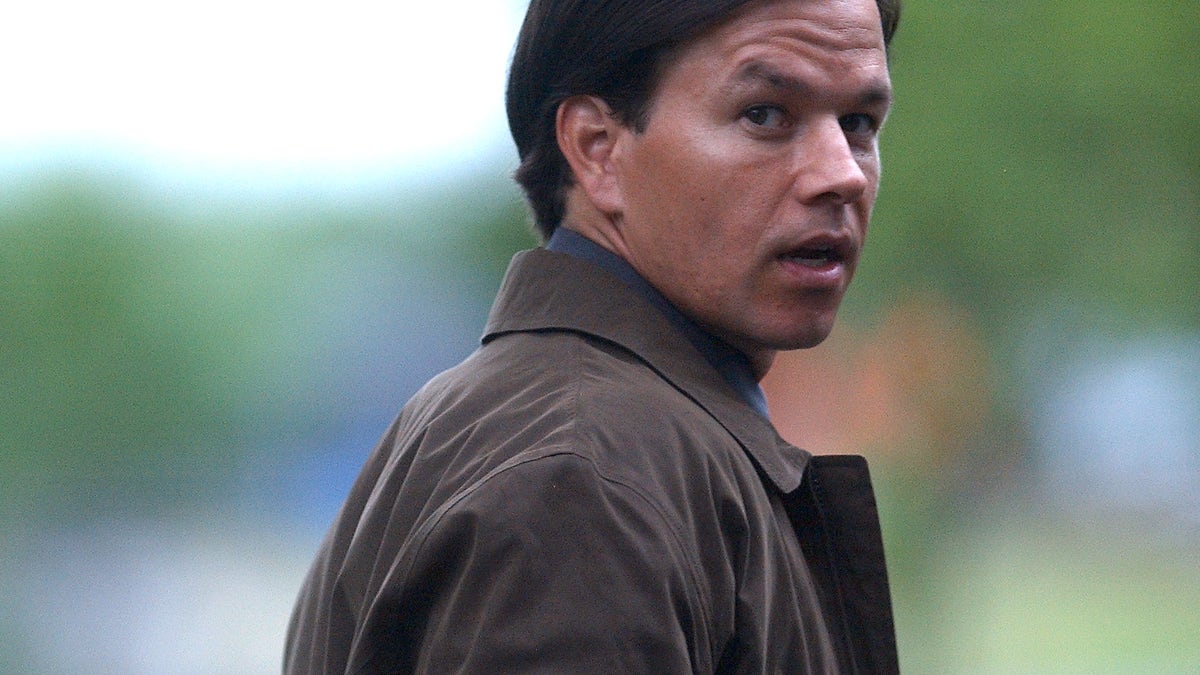 mark wahlberg on the set of the departed 