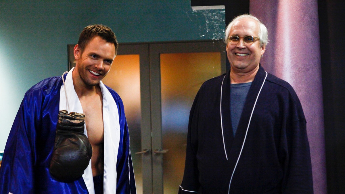 Joel McHale and Chevy Chase on Community