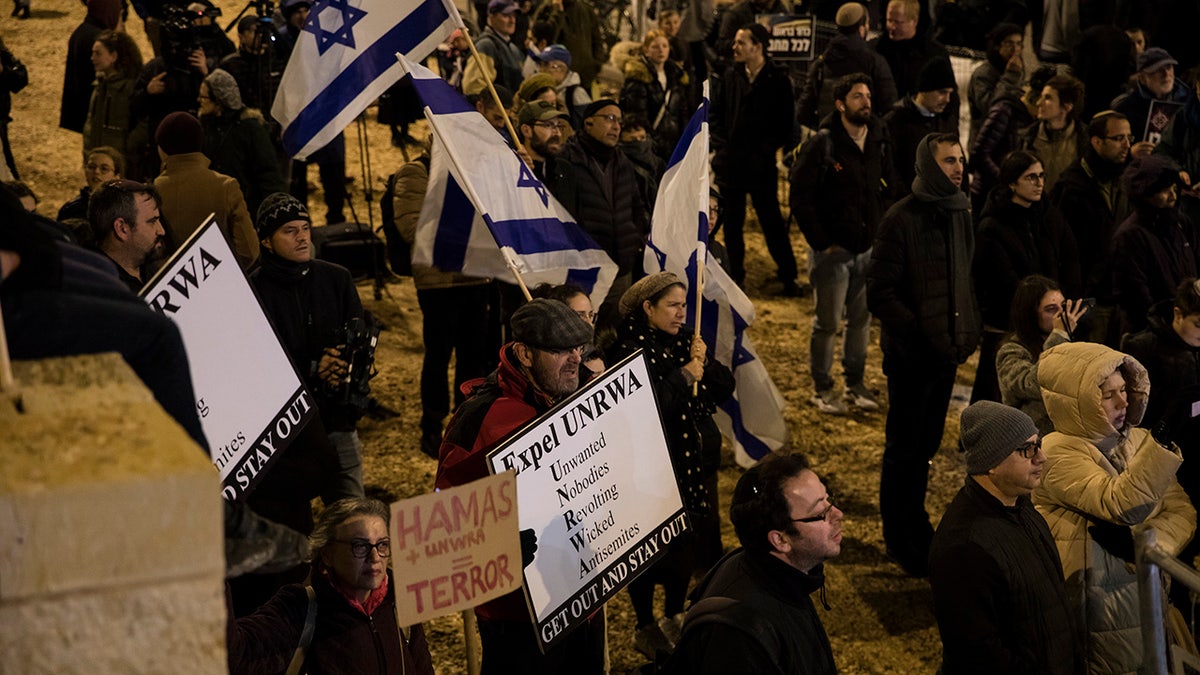 UNRWA protest in Jerusalem