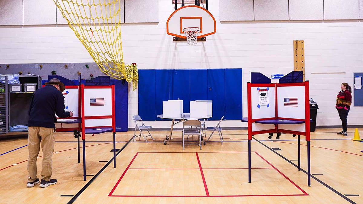 A polling location in Arlington, Virginia.