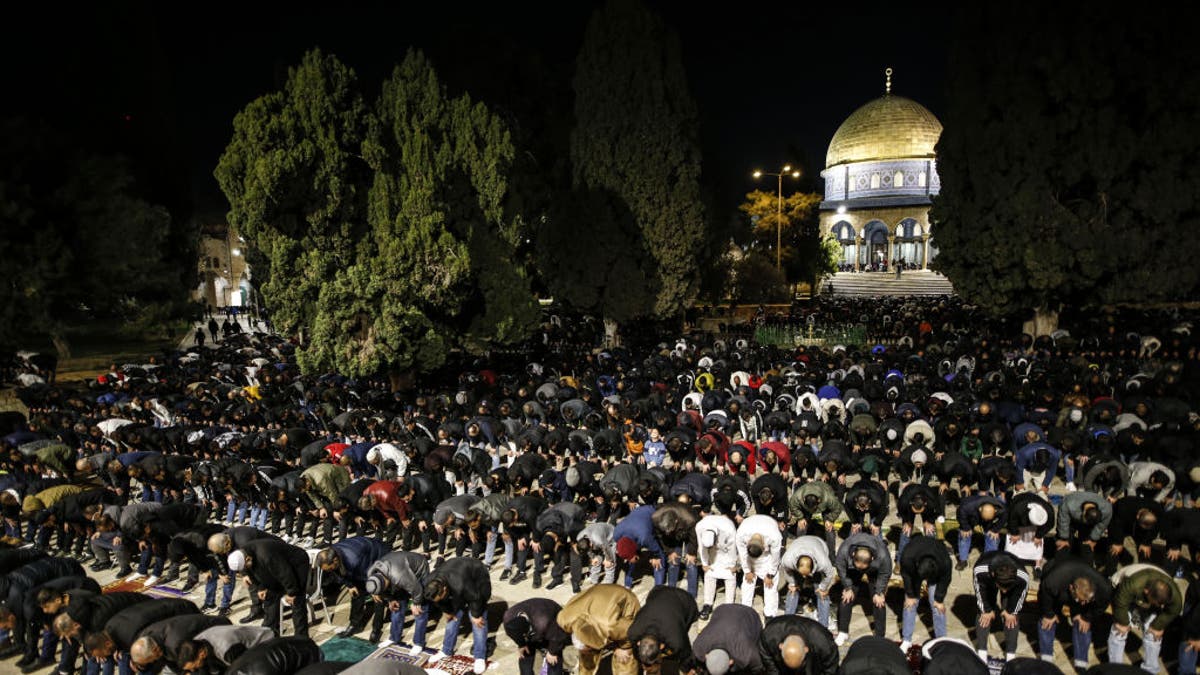 Muslims pray in Jerusalem