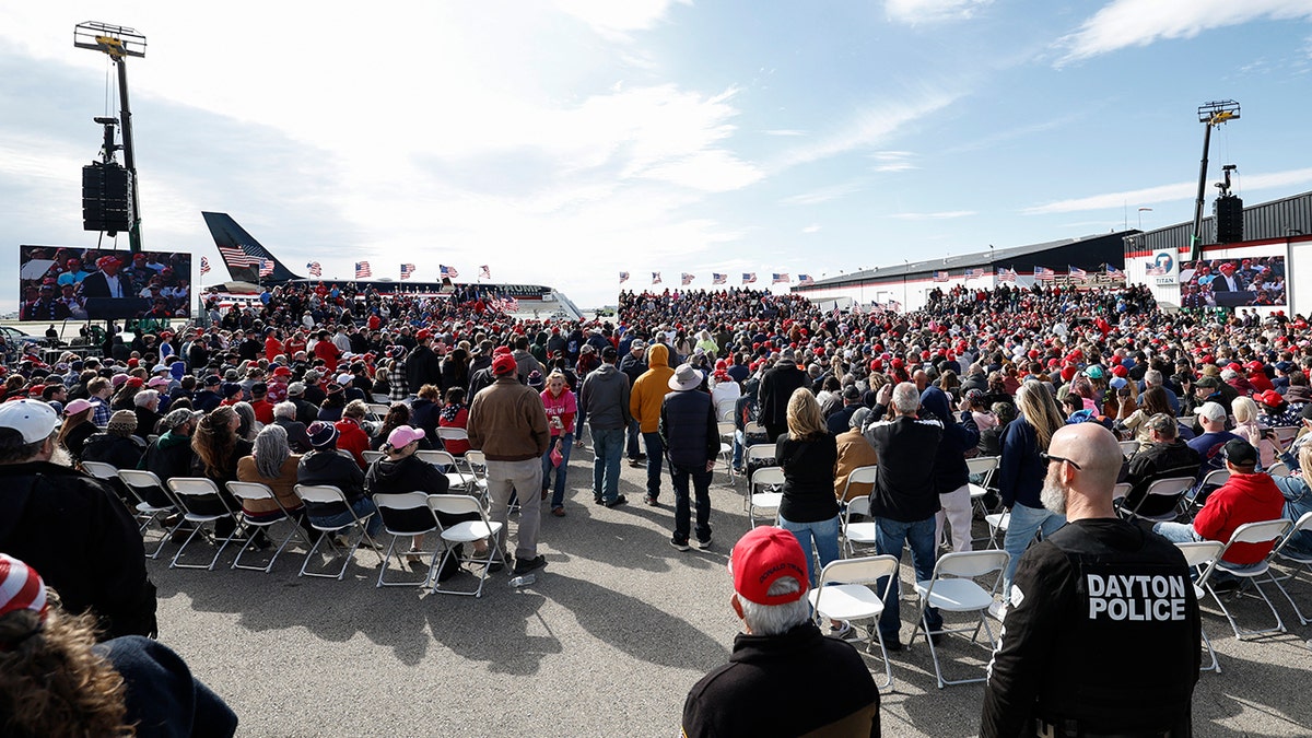 Rally attendees in Dayton, Ohio