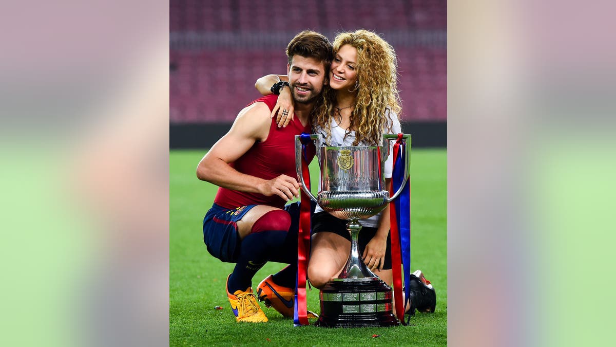 Gerard Pique of FC Barcelona and Shakira