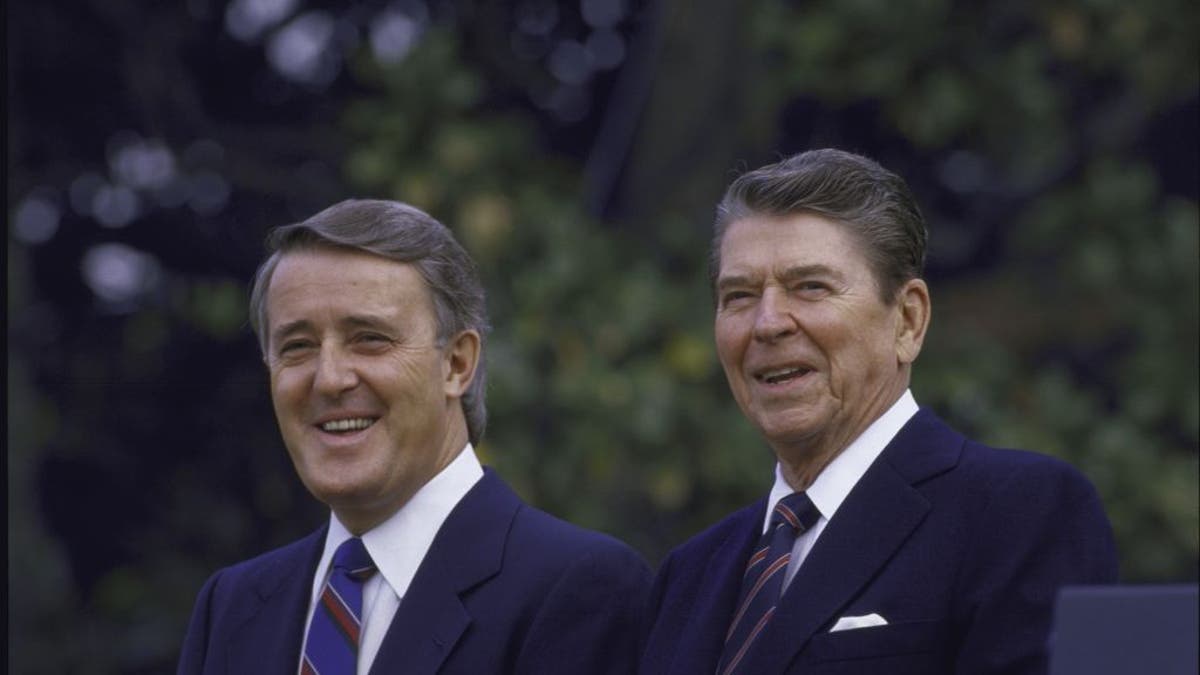 Reagan and Mulroney at the White House