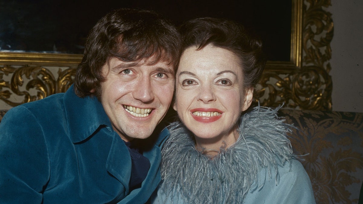 Mickey Deans and Judy Garland smiling together