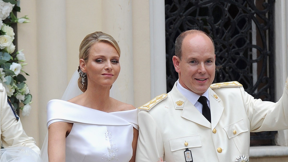 Princess Charlene and Prince Albert of Monaco on their wedding day